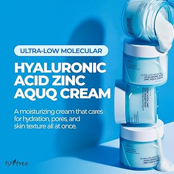 ISNTREE Ultra-Low Molecular Hyaluronic Acid & Zinc Aqua Cream