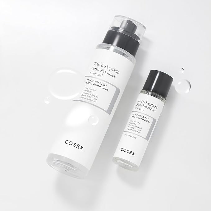 COSRX Mini-Sized 6X Peptide Collagen Booster Toner Serum 1 Fl Oz, Niacinamide & Hyaluronic Acid, Facial Serum, Travel Essentials, Korean Skin Care