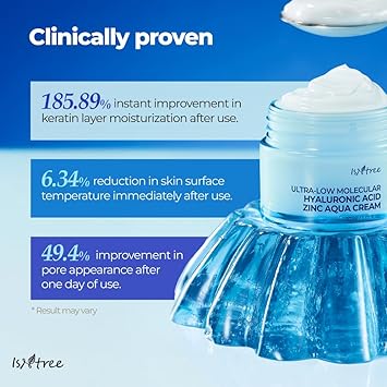 ISNTREE Ultra-Low Molecular Hyaluronic Acid &amp; Zinc Aqua Cream