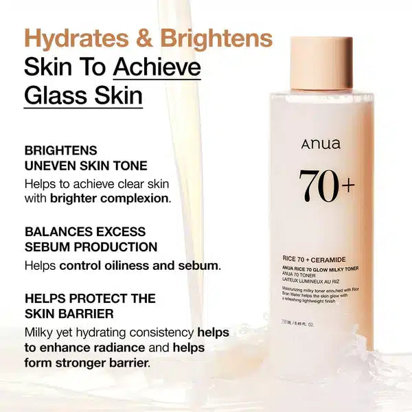 Rice 70 Glow Milky Toner 250ml/8.45fl.oz.