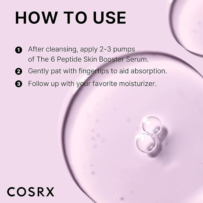 COSRX Mini-Sized 6X Peptide Collagen Booster Toner Serum 1 Fl Oz, Niacinamide & Hyaluronic Acid, Facial Serum, Travel Essentials, Korean Skin Care